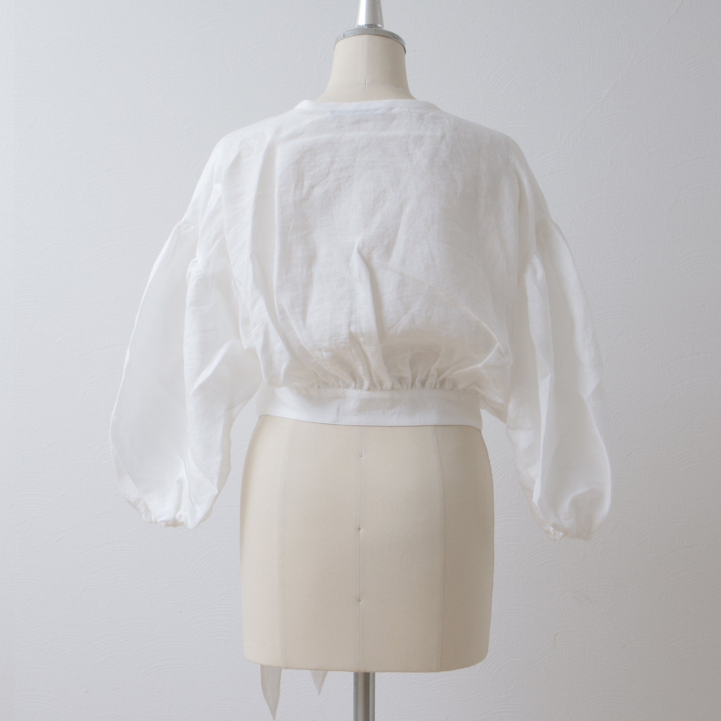 Cache-Coeur 褶皺兩用襯衫 - 法國亞麻/米白色