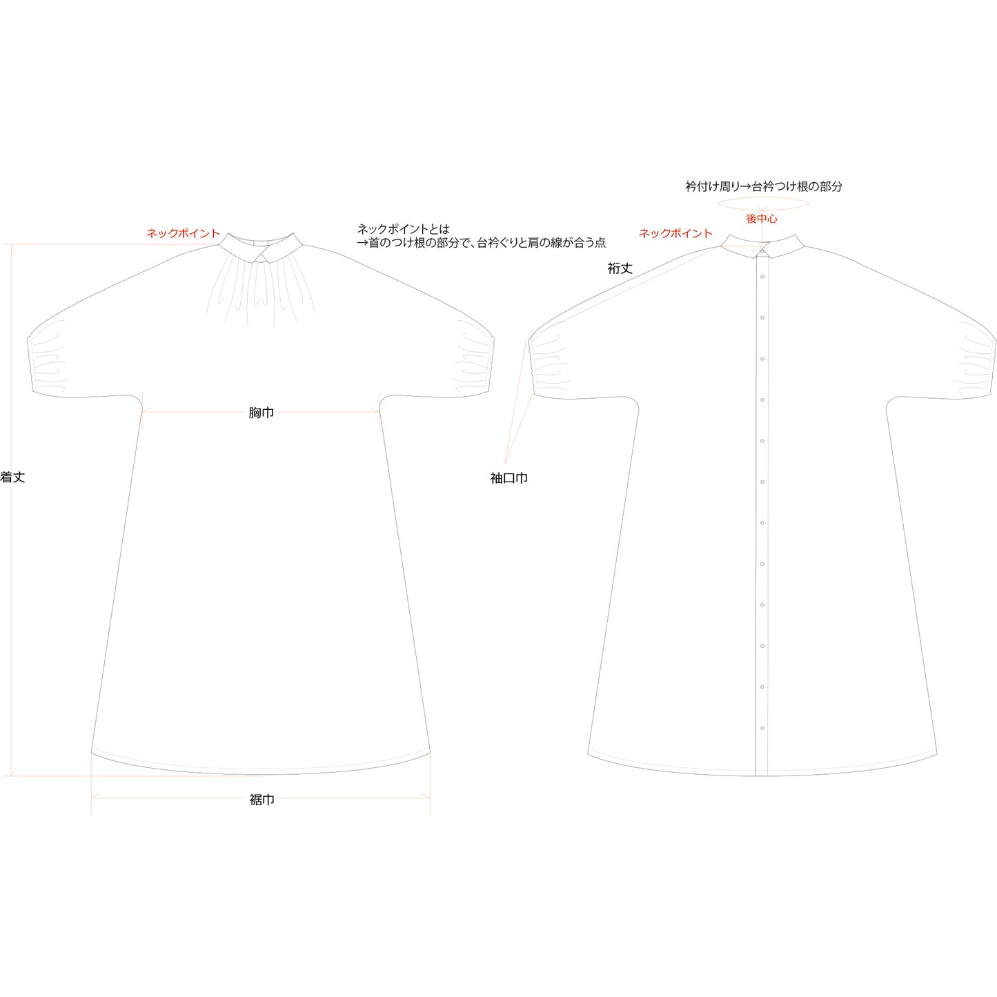 優雅成熟可愛的牧師領,背面有紐扣,袖子寬大,採用法國亞麻 A 字裙/駝色牧師