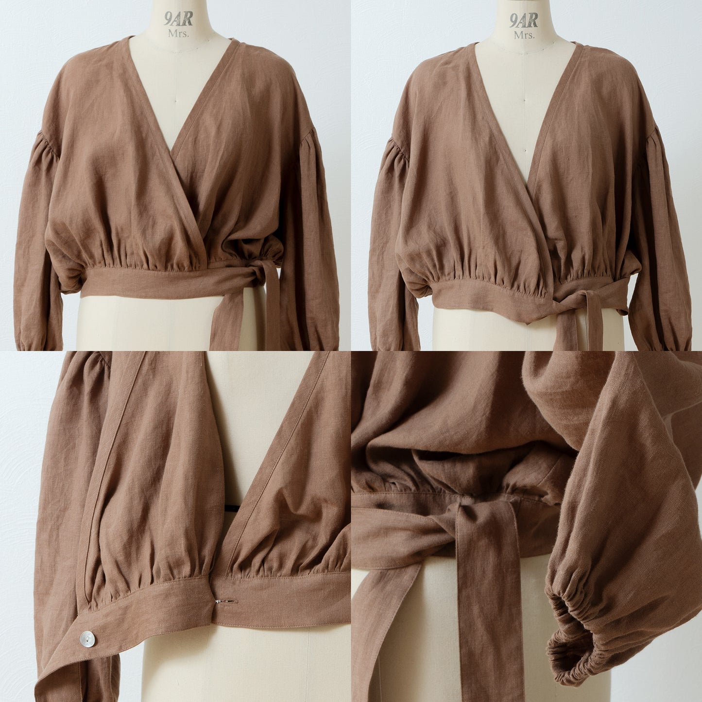 *刊登於《NaturiLa》雜誌*Cash-Coeur 褶皺兩用襯衫 - 法國亞麻/駝色