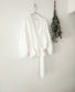 Cache-coeur frill linen bolero/off white