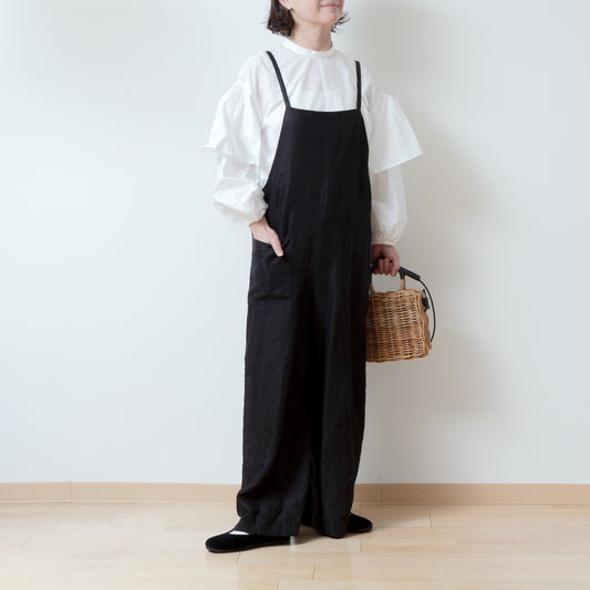 ダブルスリーブコットンブラウス/オフホワイト