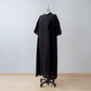 York Layered Flare Half-Sleeve Linen Dress/Black