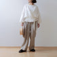 Cache-coeur frill linen bolero/off white
