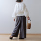 Cache-coeur frill linen bolero/off white
