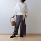 Cache-coeur frill linen bolero/off white