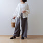 Cache-coeur frill linen bolero/off white