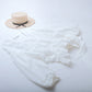 Cache-coeur frill linen bolero/off white