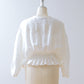 Cache-coeur frill linen bolero/off white