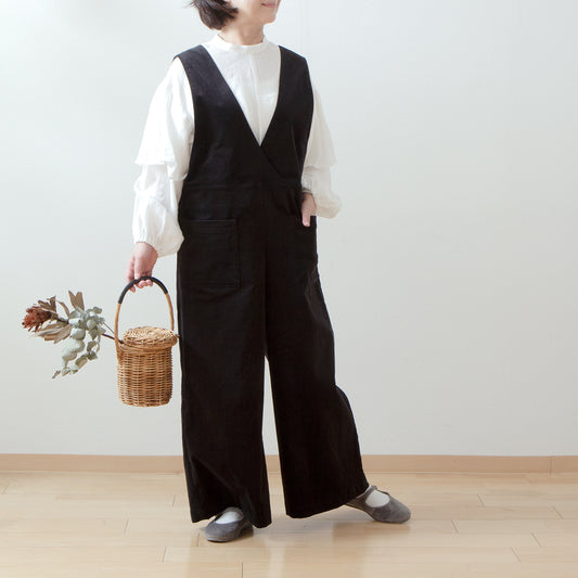 冬季寬褲 - 羊毛人字紋/炭灰色