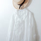 フリルカラーリネンブラウス/オフホワイト