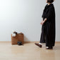 Frill Collar Half Sleeve Linen Dress / Black