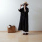 Frill Collar Half Sleeve Linen Dress / Black