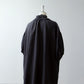 Frill Collar Half Sleeve Linen Dress / Black