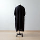 Frill Collar Half Sleeve Linen Dress / Black