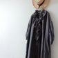 Frilled Collar Half-Sleeve Linen Dress / Gray