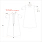 Yoke Layer Gathered Sleeve Linen Dress/Black