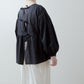 Adult-Cute Tiered 2-Way Blouse with Back Ribbon Tie / Black