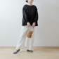 Adult-Cute Tiered 2-Way Blouse with Back Ribbon Tie / Black
