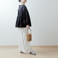 Adult-Cute Tiered 2-Way Blouse with Back Ribbon Tie / Black