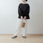 Adult-Cute Tiered 2-Way Blouse with Back Ribbon Tie / Black