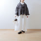 Yoke Layer Gathered Sleeve Linen Dress/Black