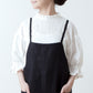 Elegant tuck frill collar *Perfect for ceremonies* Back covered button gathered sleeve linen blouse 5/8 sleeve/off white